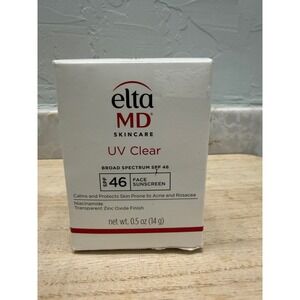 EltaMD UV Clear Broad Spectrum SPF 46 Face Sunscreen 0.5 oz Niacinamide New Box
